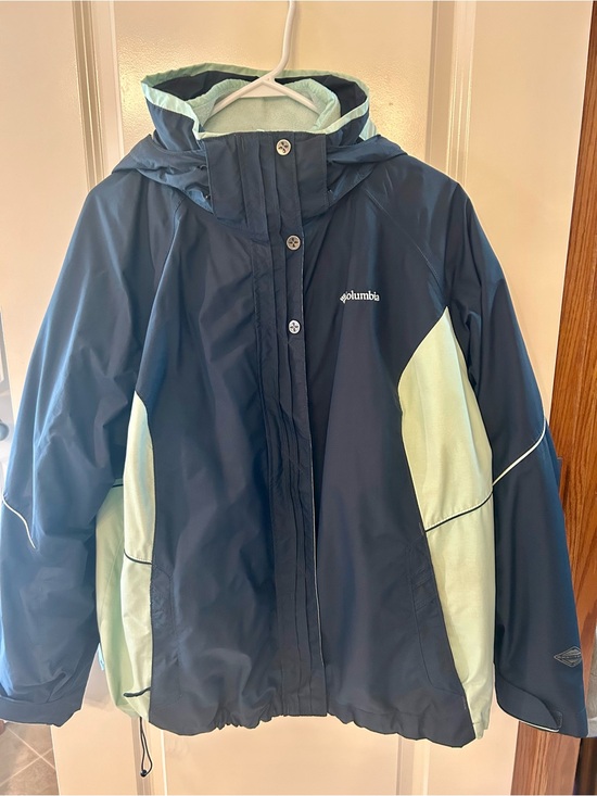 Columbia Jackets & Blazers - Columbia Navy and Mint Green Bugaboo Interchangeable Multiple Coats in One Women